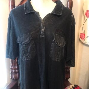 Affliction brand Henley T-shirt